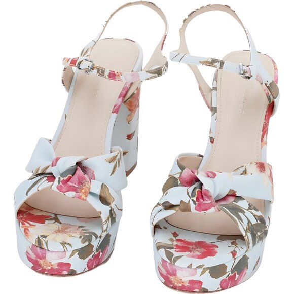 Marc Fisher Deren Women's Floral Platform Sandals Light Blue Women's US 7.5M - Picture 5 of 6
